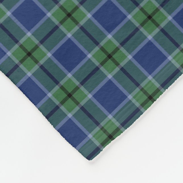Sir Walter Scott Clan Tartan Fleece Blanket (Corner)