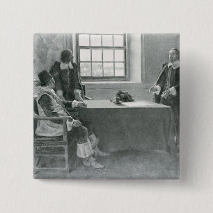 Sir William Berkeley Surrendering 15 Cm Square Badge