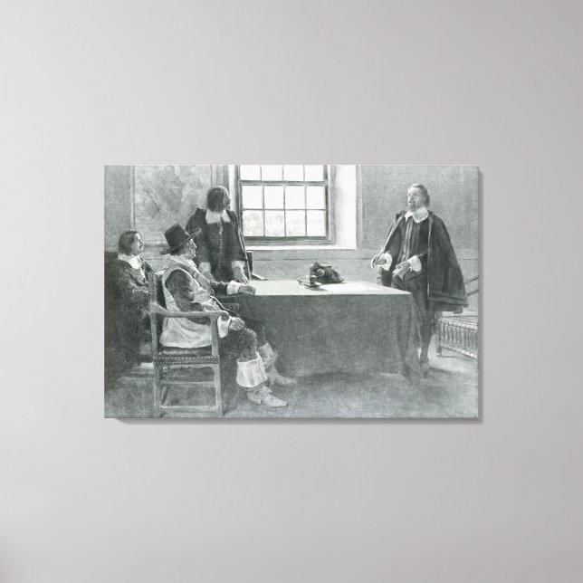 Sir William Berkeley Surrendering Canvas Print (Front)