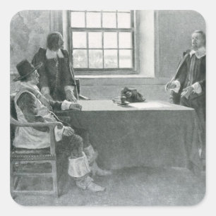 Sir William Berkeley Surrendering Square Sticker