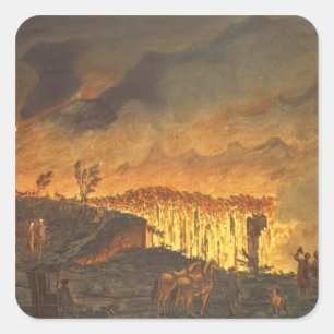 Sir William Hamilton  showing Ferdinand IV Square Sticker