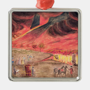 Sir William Hamilton  Studying the Eruption Metal Tree Decoration