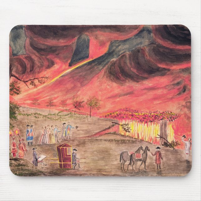 Sir William Hamilton  Studying the Eruption Mouse Mat (Front)