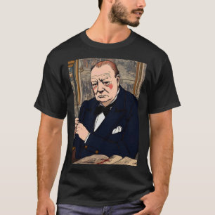 Sir Winston Churchill 4 Sticker T-Shirt
