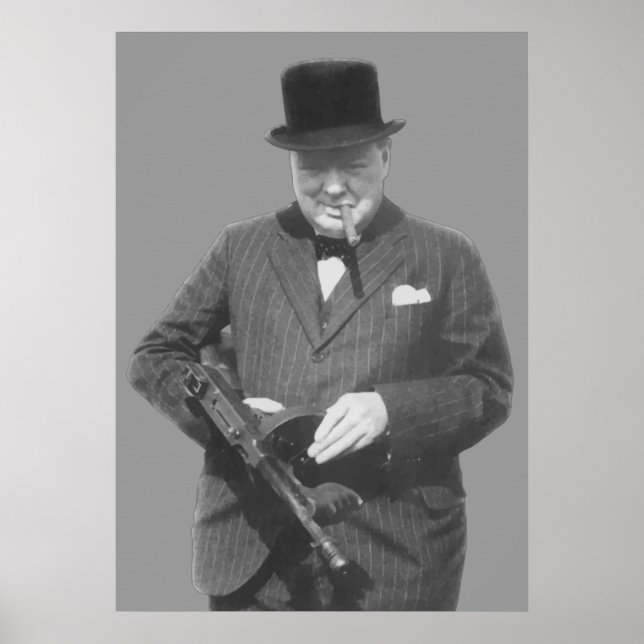 Sir Winston Churchill Poster (Front)