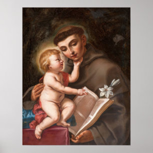 Sirani - Baby Jesus And St. Anthony Of Padua Poster