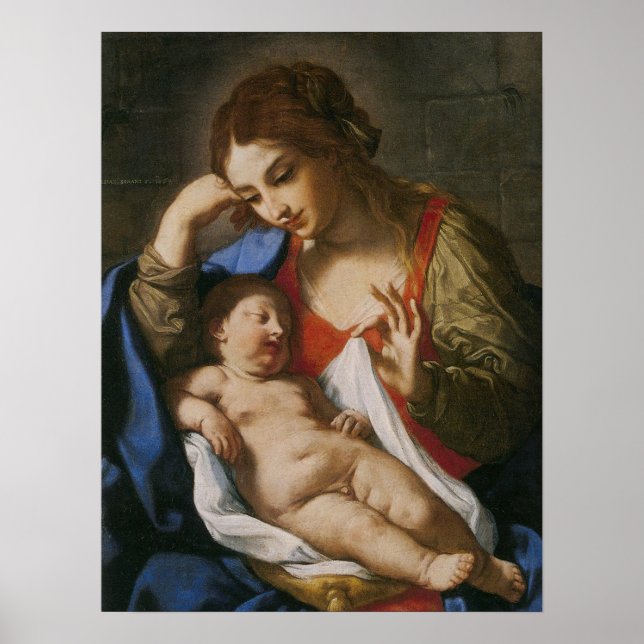 Sirani - Madonna Contemplating Poster (Front)