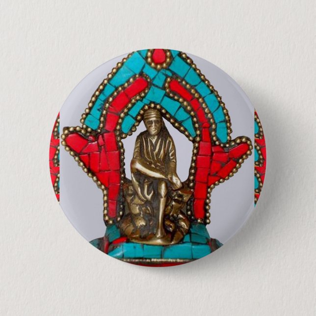 SIRDI SAI BABA - Saibaba 6 Cm Round Badge (Front)