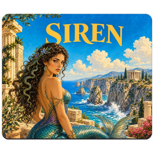 Siren, Gothic Fantasy Monster Mouse Mat