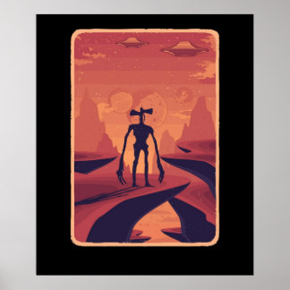 Siren Head Costume for Kids Boys Space Alien UFO Poster