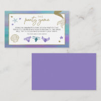 SIREN Mermaid Beach Bachelorette Panty Game Card