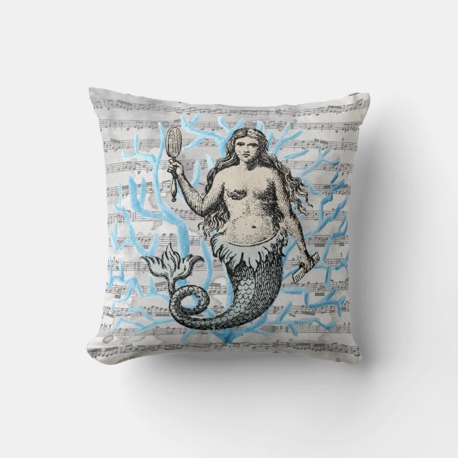 Siren of the Sea Collage Cushion (Front)
