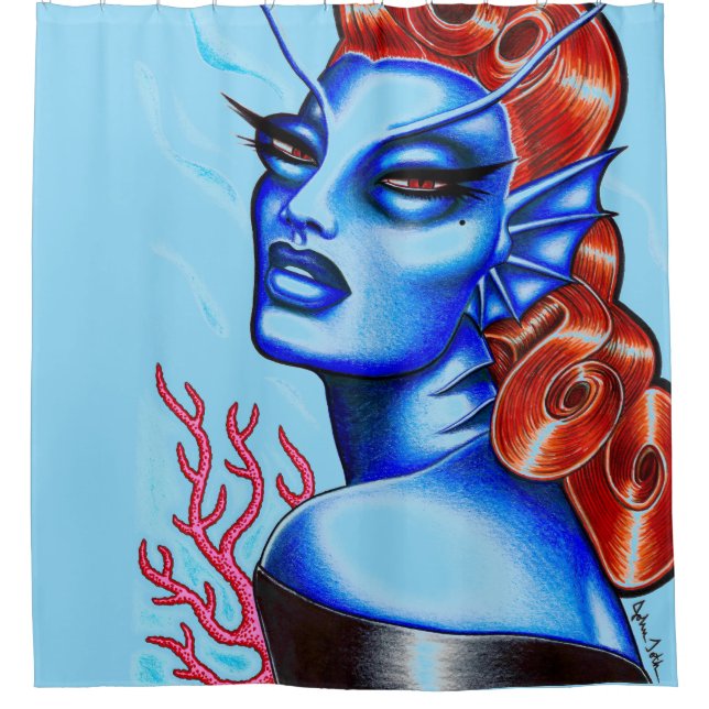 Siren of the Sea Shower Curtain (Front)