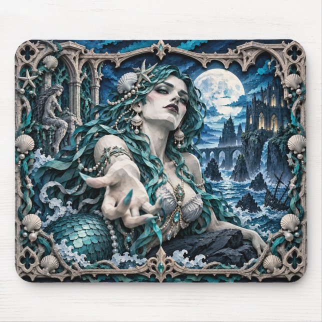 Siren, Paper Cut Monster Mouse Mat (Front)