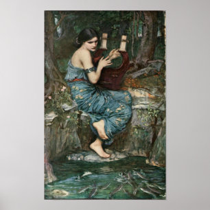 Siren Playing Music for Sailors Poster