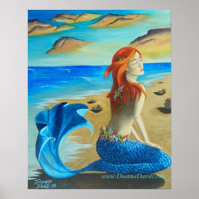 Siren Poster Mermaid Art Mermaid Poster Siren Art (Front)