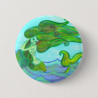 siren with the rock 6 cm round badge
