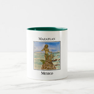 Sirena de Mazatlan at Paseo Claussen Two-Tone Coffee Mug