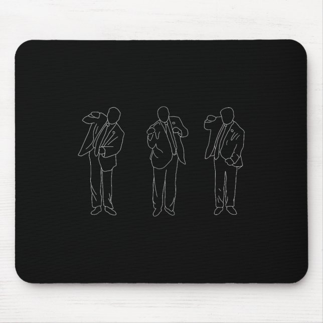 Sirimarco Uni-adults Trump Dance Funny Black Mouse Mat (Front)