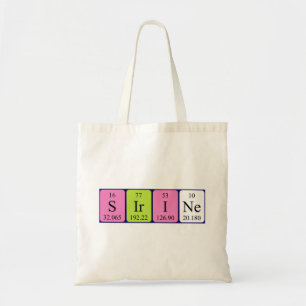 Sirine periodic table name tote bag