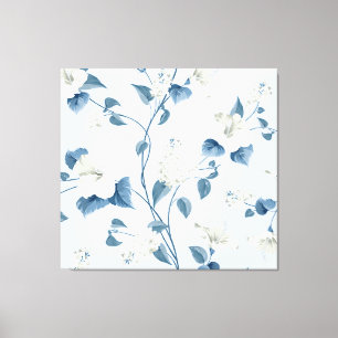 Siringa, hibiscus flowers, fabric pattern. canvas print