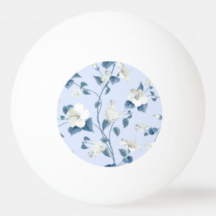 Siringa, hibiscus flowers, fabric pattern. ping pong ball