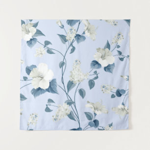 Siringa, hibiscus flowers, fabric pattern. tapestry
