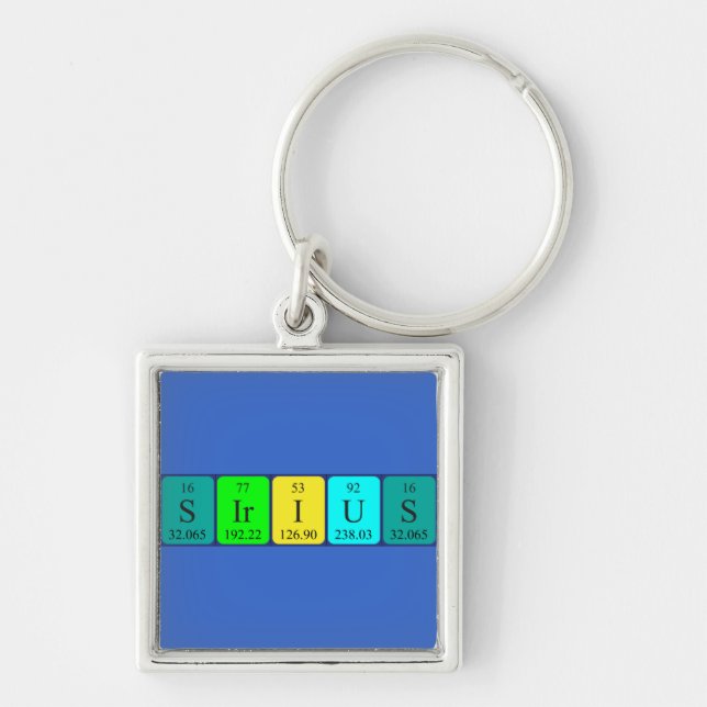 Sirius periodic table name keyring 3 (Front)
