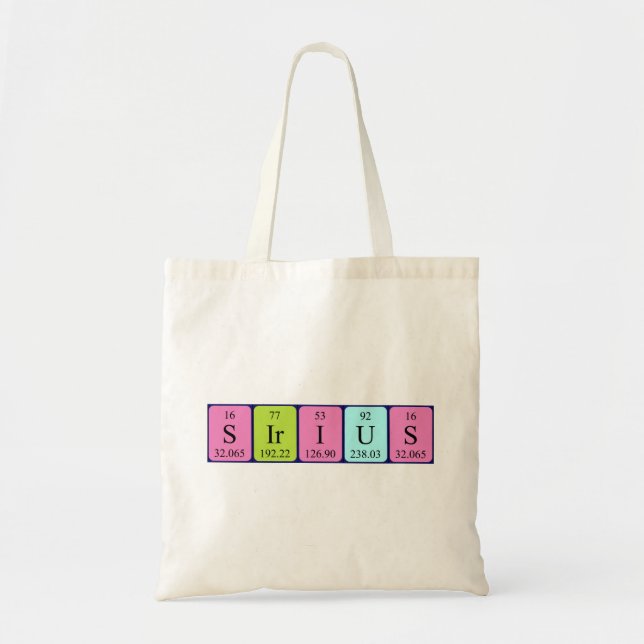 Sirius periodic table name tote bag 1 (Front)