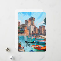 Sirmione Italy Travel Postcard, Sirmione Travel Po