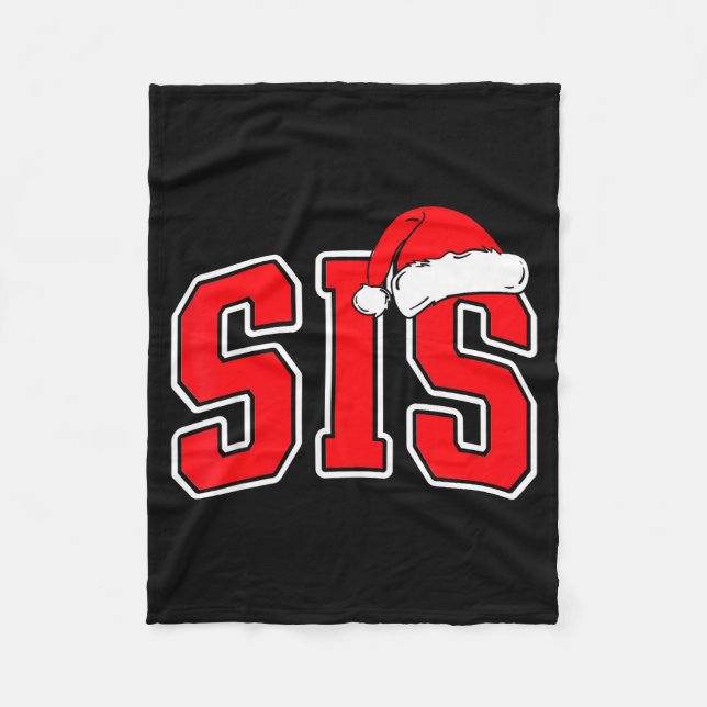 Sis Claus Christmas Matching Family Xmas Pajama Si Fleece Blanket (Front)