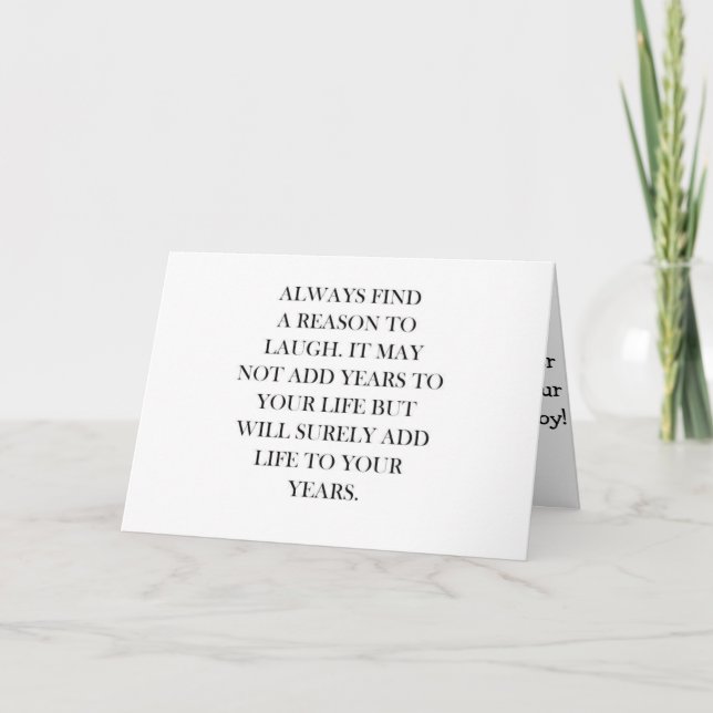 *SIS* ENJOY YOUR BIRTHDAY WITH MUCH LAUGHER/FUN CARD (Front)