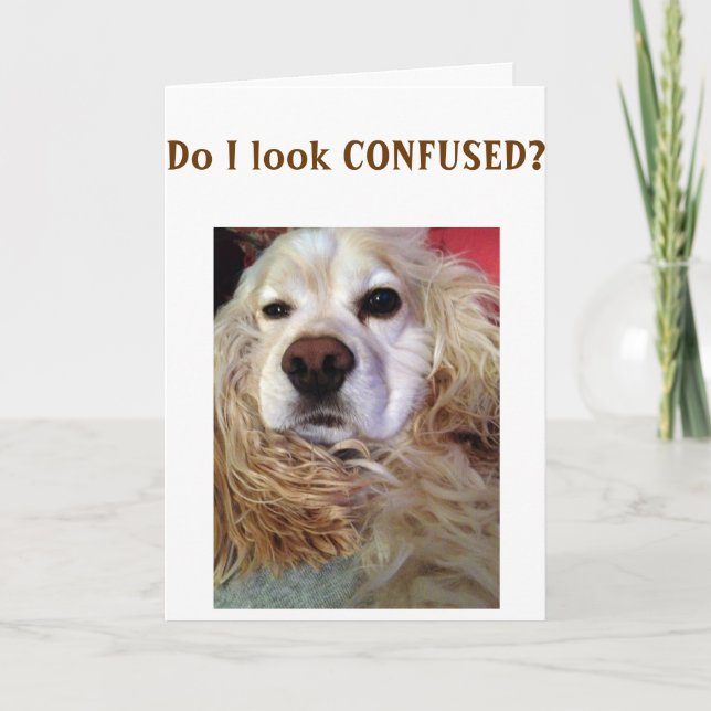 SIS I AM SO CONFUSED U LOOK GREAT BIRTHDAY CARD (Front)