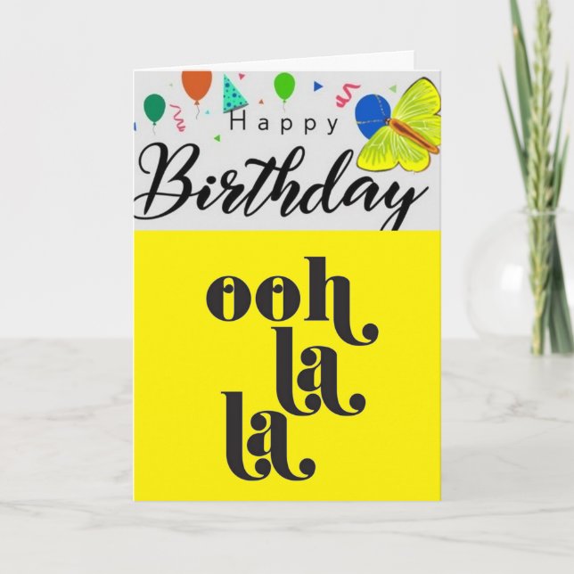 **SIS** OOH LA LA IT'S YOUR ***BIRTHDAY*** CARD (Front)