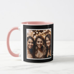 Sis Sister Love You Photos Modern Black White C00 Mug