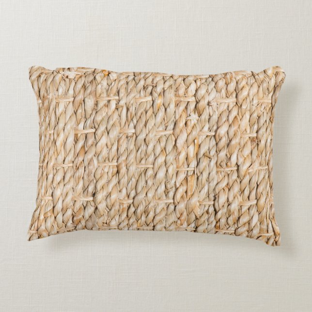 Sisal carpet pattern decorative cushion (Back)