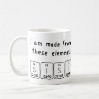 Sisi periodic table name mug