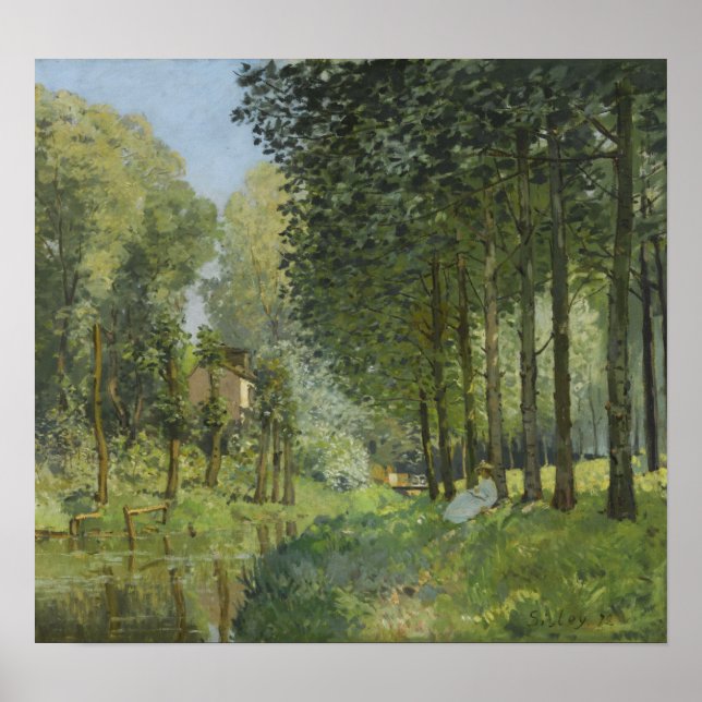 Sisley - Rest Along The Stream Edge Of The Wood Poster (Front)