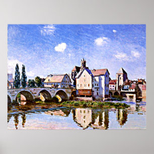 Sisley - The Moret Bridge in the Sunlight Poster