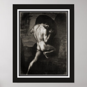 "Sisphyus" Art Nouveau by Franz Von Stuck Poster