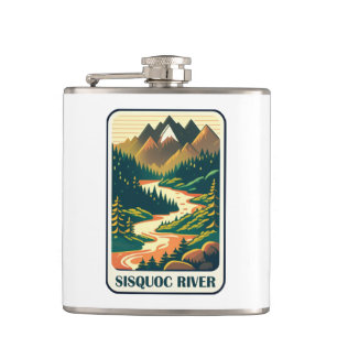 Sisquoc River California Colours Hip Flask