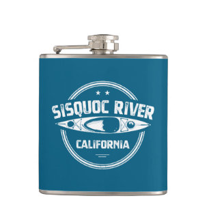 Sisquoc River California Kayaking Hip Flask