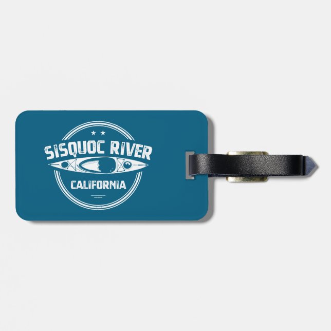 Sisquoc River California Kayaking Luggage Tag (Back Horizontal)