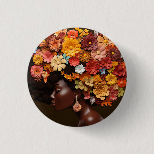 Sista Black Queen Melanin Woman Black Girl Magic 3 Cm Round Badge