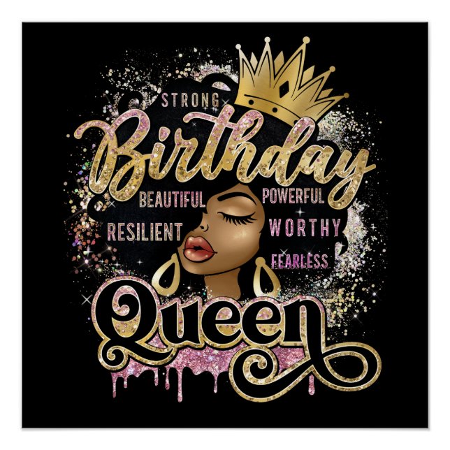 Sista Black Queen Melanin Woman Black Girl Magic Poster (Front)