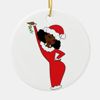 Sista Claus Chocolate Ceramic Tree Decoration