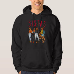 Sistas Black Girl Magic Fun Melanin Women Brown Sk Hoodie