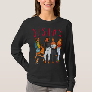 Sistas Black Girl Magic Fun Melanin Women Brown Sk T-Shirt