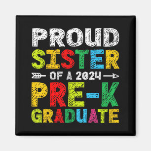 Sister 2024 Pre-k Graduate Family Matching Graduat Magnet