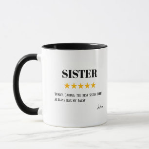 Sister 5 Star Review   Best Sister Ever Gift Mug